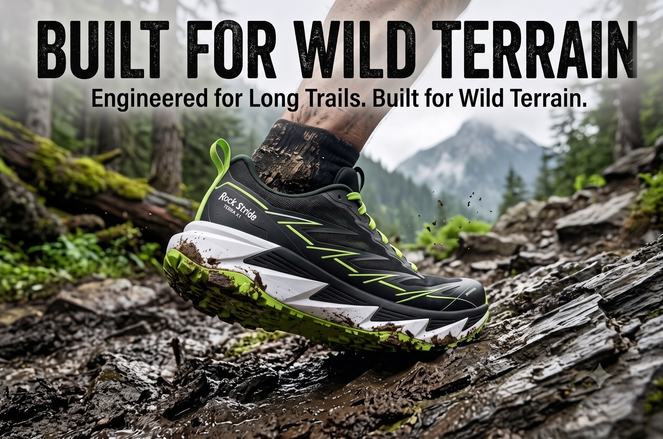 Rock Stride Terra X1 in rocky outdoor terrain